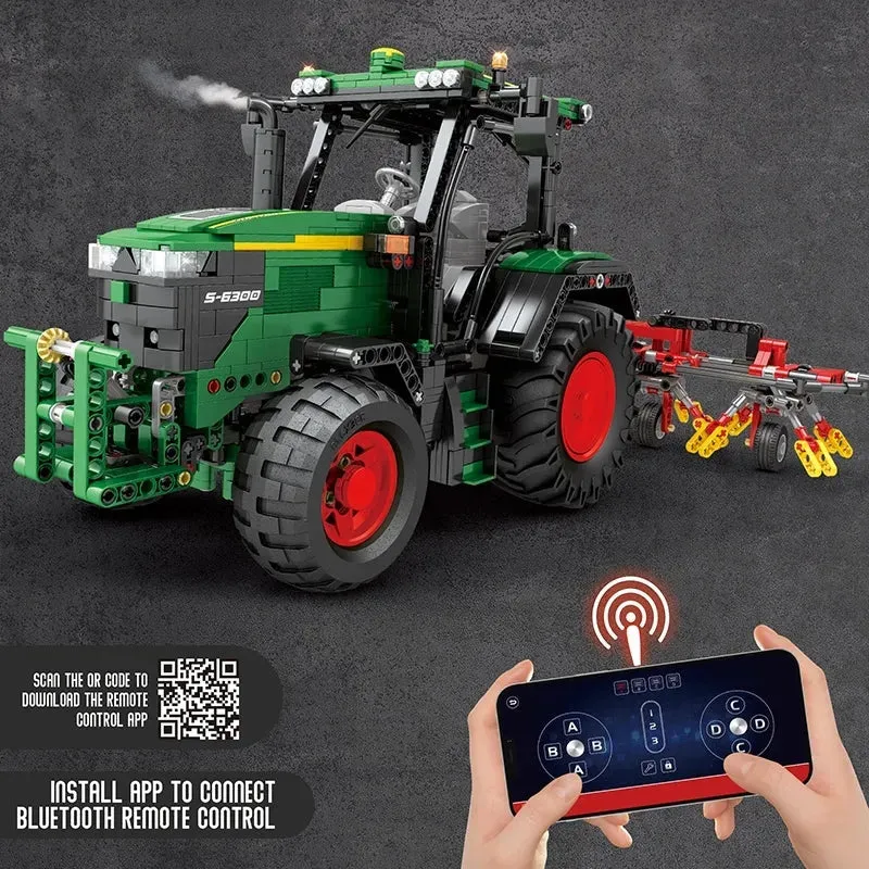 Motorized Creator Expert RC MOC Agricultural Tractor Bricks Toy