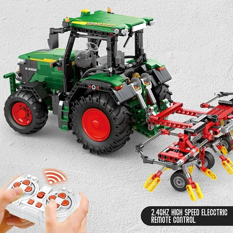 Motorized Creator Expert RC MOC Agricultural Tractor Bricks Toy