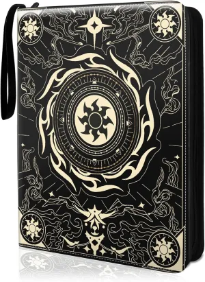MTG element Card Binder Fits 900 Cards Card Collector Album Holder,with 50 Removable Sleeves Toys Gifts for Boys Girls (Light)