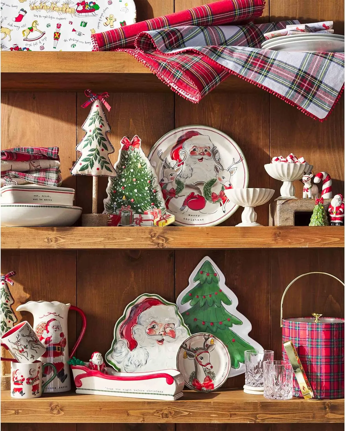 Mud Pie Appetizer Set, plate 6 1/2" dia, Reindeer