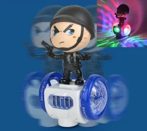 Music and Light - Balance Car With Led Lights And Toy Figure