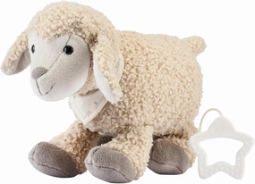 Music Box M in the shape of a sheep flake – Soft Fabric Baby Music Box – Washable Soft Toy with Removable Music Box – Helps to fall asleep, has a soothing effect
