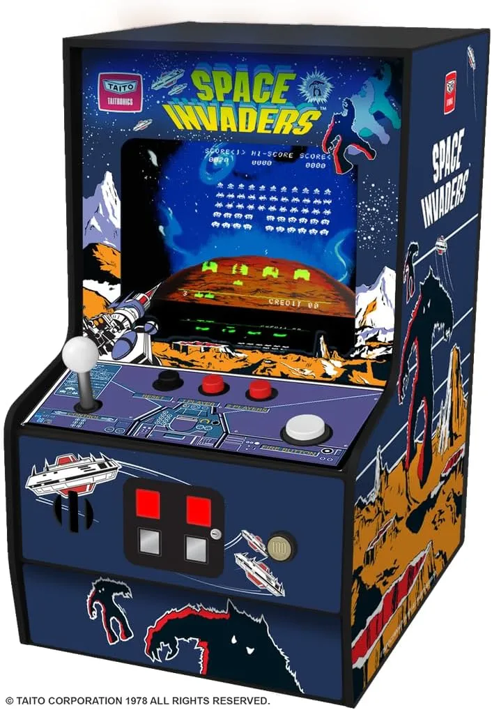 My Arcade Space Invaders Micro Player: Mini Arcade Machine Video Game, Fully Playable, 6.75" Collectible Premium Edition