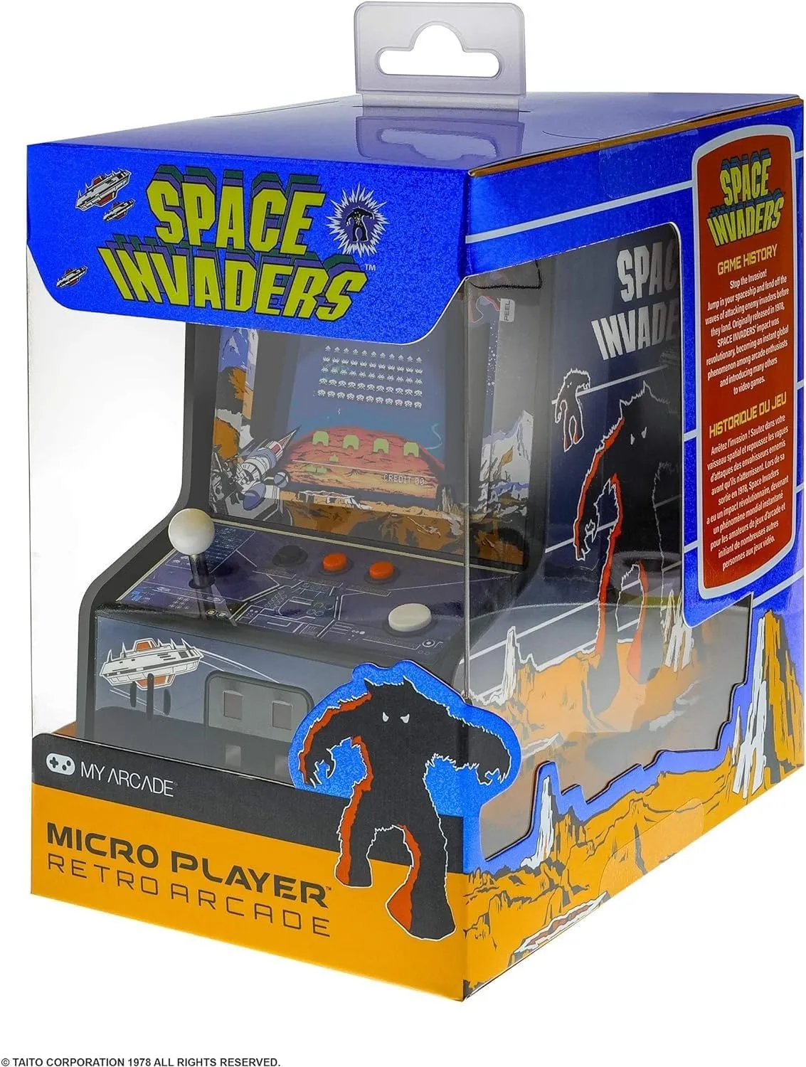 My Arcade Space Invaders Micro Player: Mini Arcade Machine Video Game, Fully Playable, 6.75" Collectible Premium Edition