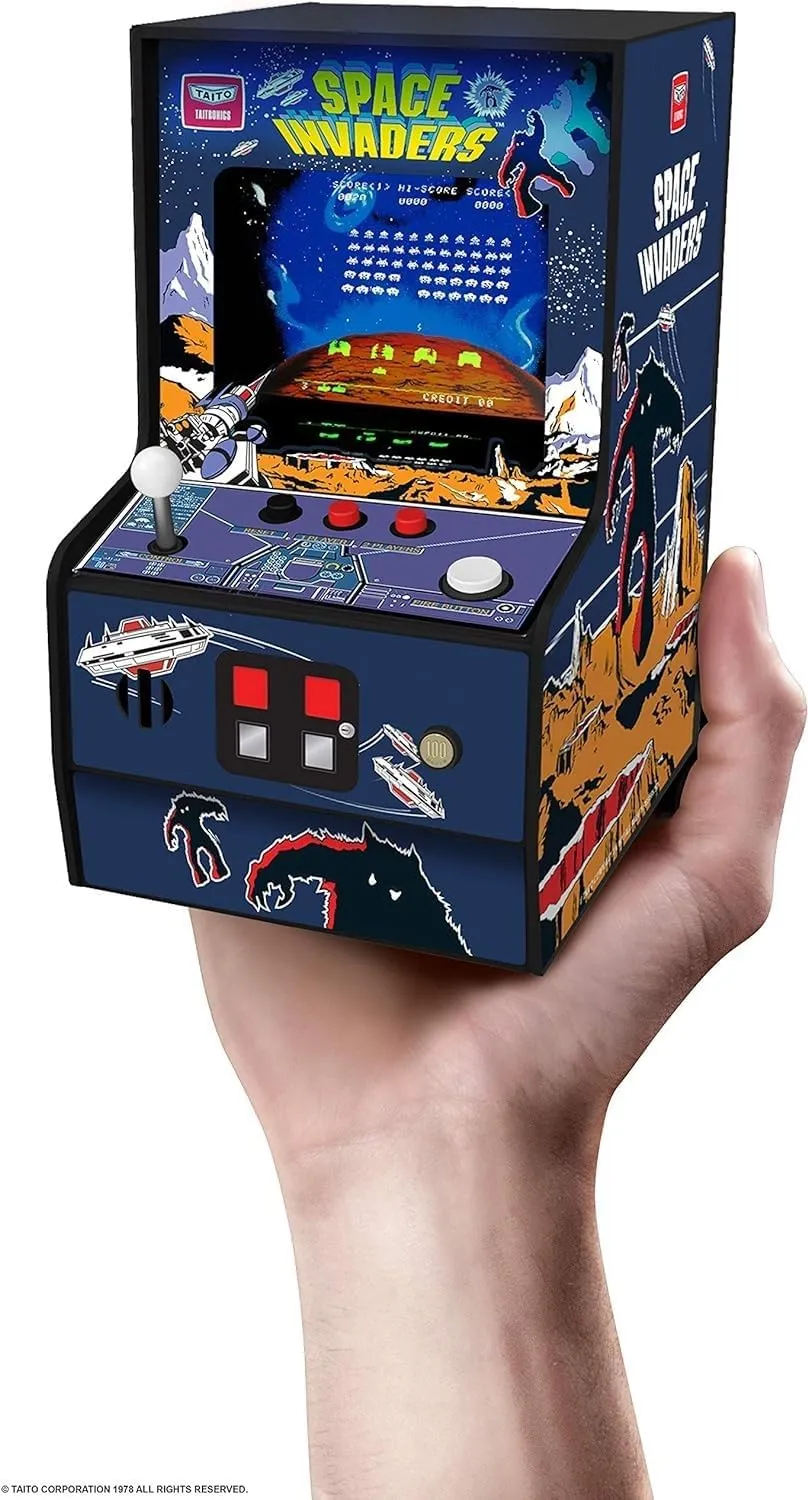 My Arcade Space Invaders Micro Player: Mini Arcade Machine Video Game, Fully Playable, 6.75" Collectible Premium Edition