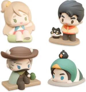 My Time at Sandrock Series Collectible Figures - Fang, Logan, Unsuur, Nia - Cute PVC Figures Toy Set (4Pcs)