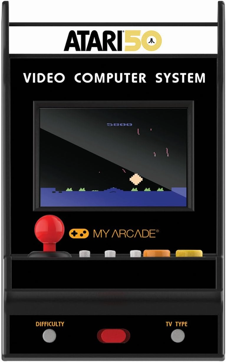 My Arcade Atari Nano Player Pro: Portable Handheld Mini Arcade Machine with 75 Games, 4.5" Playable Video Game Collectible