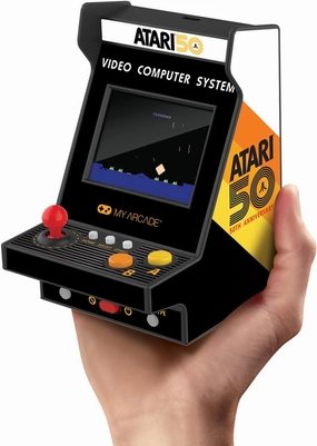 My Arcade Atari Nano Player Pro: Portable Handheld Mini Arcade Machine with 75 Games, 4.5" Playable Video Game Collectible