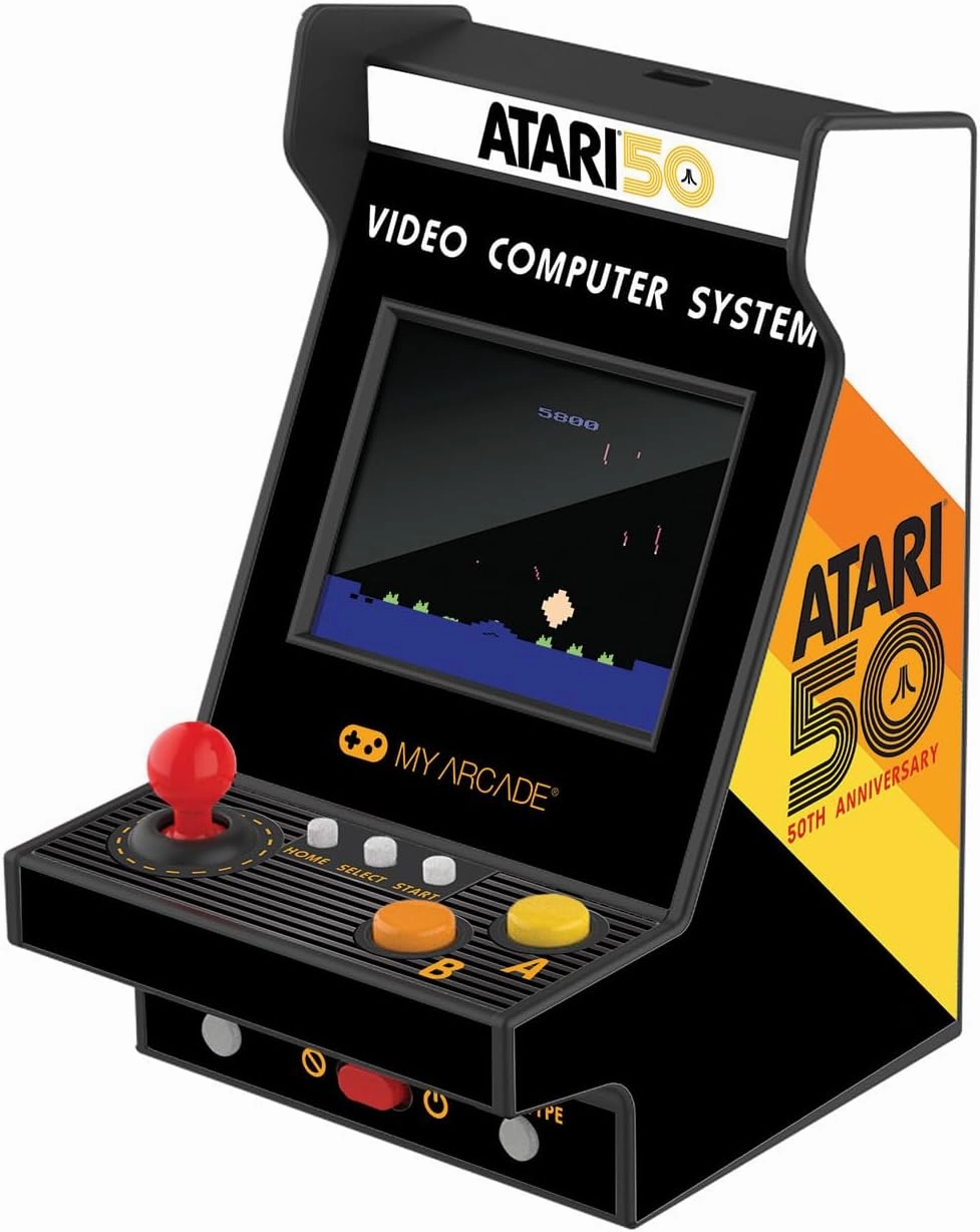 My Arcade Atari Nano Player Pro: Portable Handheld Mini Arcade Machine with 75 Games, 4.5" Playable Video Game Collectible