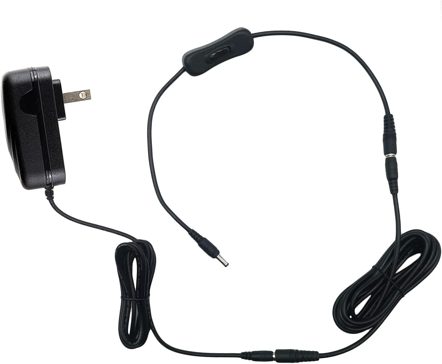 MyVolts 9V Power Supply Adaptor Compatible with Harley Benton Mini Looper Effects Pedal - US Plug with Extension and ON/Off Switch
