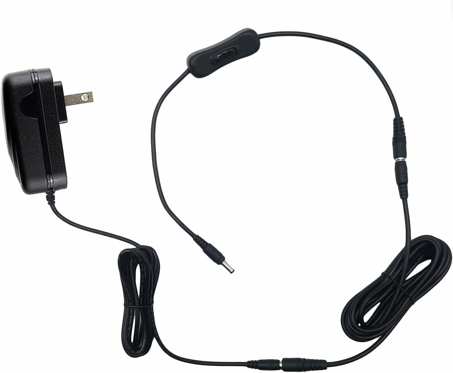 MyVolts 18V Power Supply Adaptor Compatible with Fulltone Mini DejaVibe Effects Pedal - US Plug with Extension and ON/Off Switch