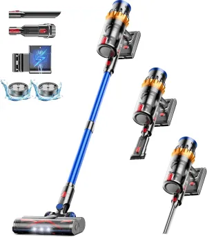 NADALY Cordless Vacuum Cleaner, 550W/45Kpa Vacuum Cleaner for Home, Up to 65Mins Runtime Stick Vacuum, Anti-Tangle & Auto Mode Lightweight Vacuum, Wireless Vacuum for Pet Hair Carpet Hardwood Floor