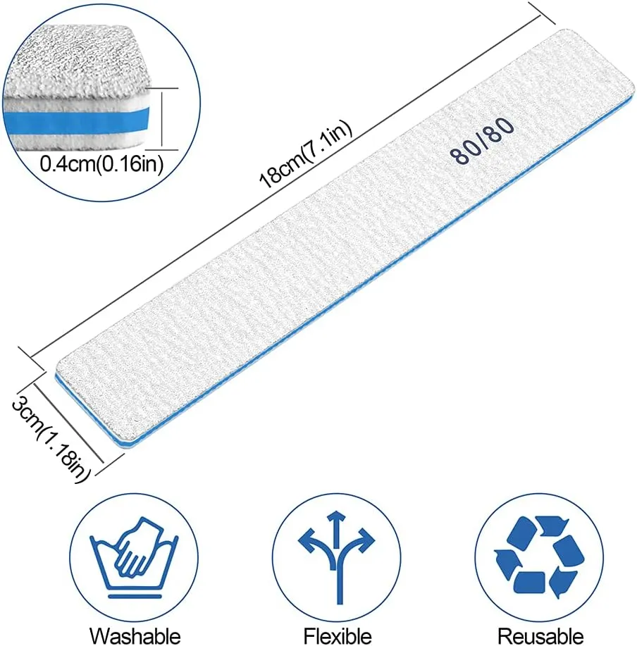 Nail Files 50pcs-Nail File 80/80 Grit for Acrylic Nails, Rough Nail Files Emery Boards for Artificial Nails, Fake Nails, Professional Double Sided Jumbo Zebra Nail File