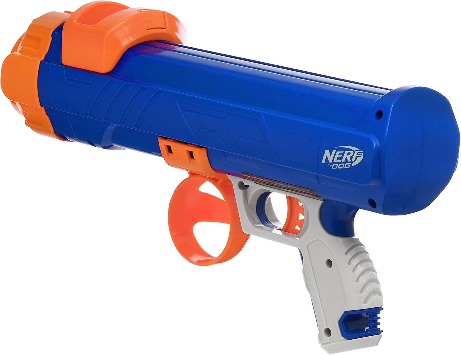 Nerf Dog Tennis Ball Blaster Dog Toy Blue/Orange, 16 Inch Compact Blaster with 1 Ball