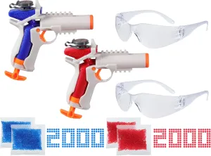 Nerf Pro Gelfire Versus Pack Includes 2 Blasters, 4,000 Gelfire Rounds, 60 Round Capacity, T-Pull Priming, 2 Eyewear, Gifts for Teens Ages 14  (Amazon Exclusive)