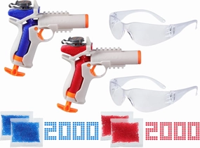 Nerf Pro Gelfire Versus Pack Includes 2 Blasters, 4,000 Gelfire Rounds, 60 Round Capacity, T-Pull Priming, 2 Eyewear, Gifts for Teens Ages 14  (Amazon Exclusive)
