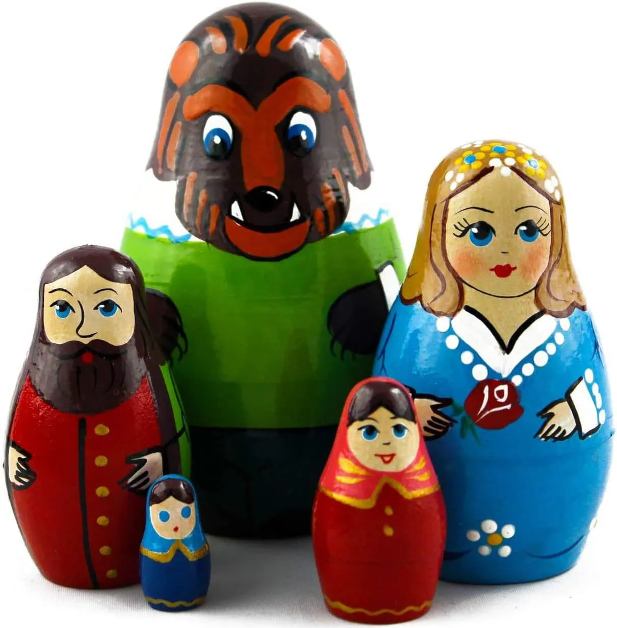Nesting Dolls Classical Fairy Tale Beauty and The Beast Set 5 pcs