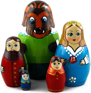 Nesting Dolls Classical Fairy Tale Beauty and The Beast Set 5 pcs