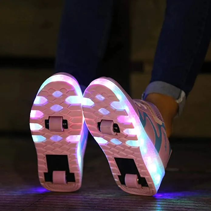 New-Light up roller wheel sneaker