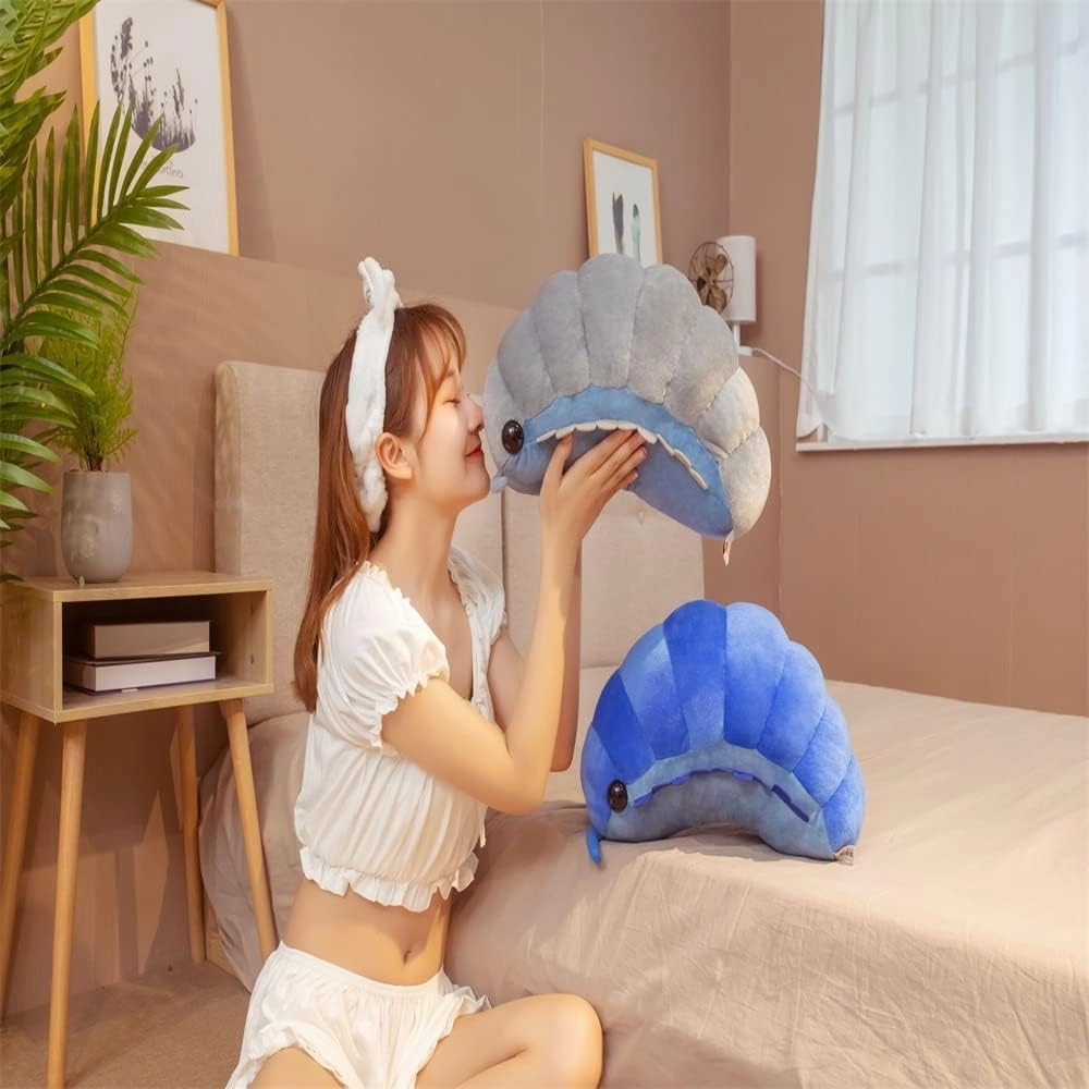 Nice Lifelike Insect Plush Toys Pill Bug Stuffed Soft Animals Pillow Back Cushion Insect Doll Kids Toys Girls Boys Gift (Gray,19inch)