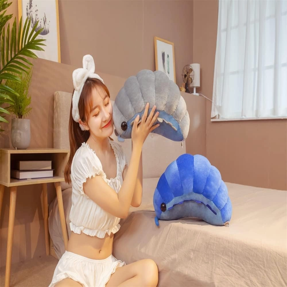 Nice Lifelike Insect Plush Toys Pill Bug Stuffed Soft Animals Pillow Back Cushion Insect Doll Kids Toys Girls Boys Gift (Gray,19inch)