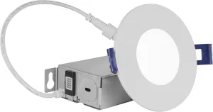 NICOR Lighting REL31120SRDWH RELS Canless Downlight, 3in, White