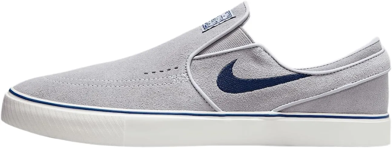 Nike SB Janoski  Slip Skate Shoes (FN5893-002, Wolf Grey/Wolf Grey/Summit White/Navy)