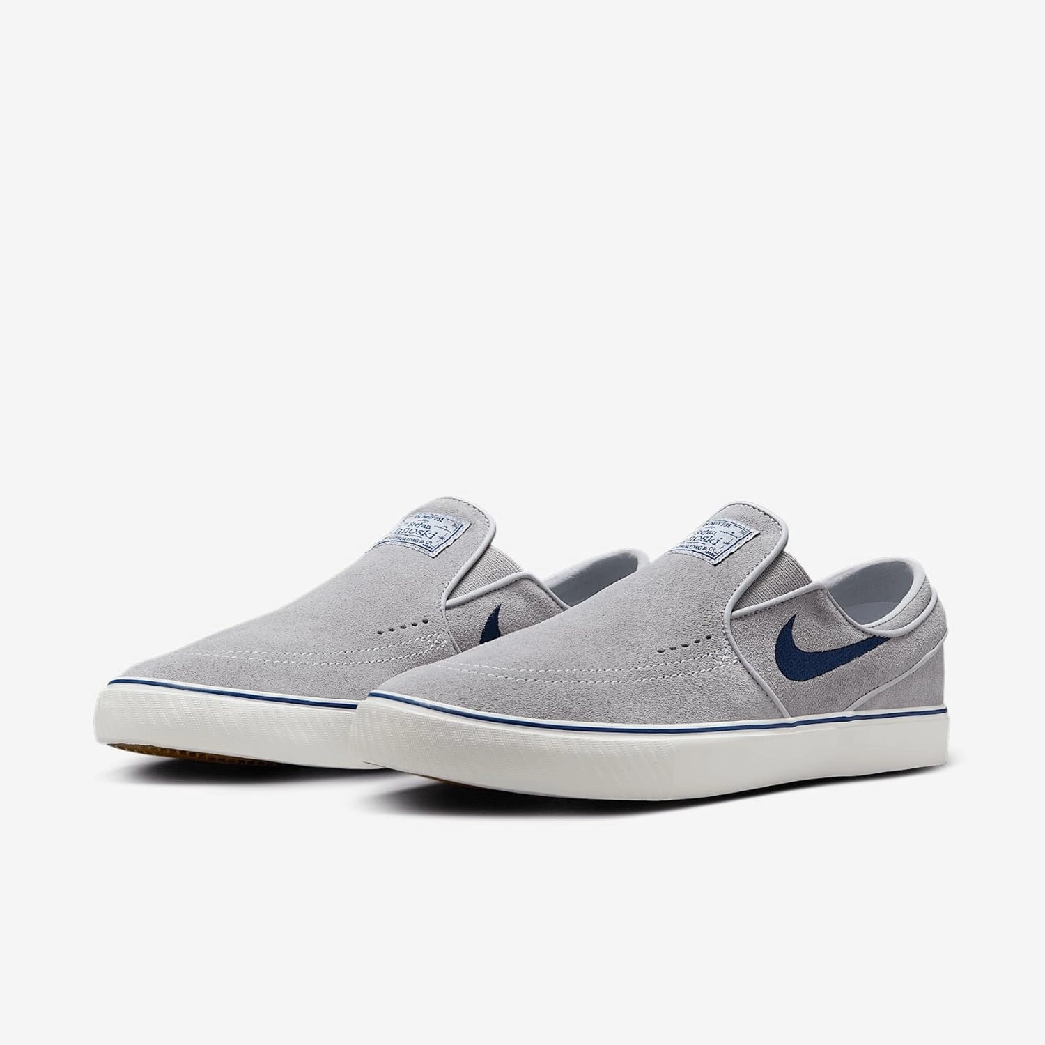 Nike SB Janoski  Slip Skate Shoes (FN5893-002, Wolf Grey/Wolf Grey/Summit White/Navy)