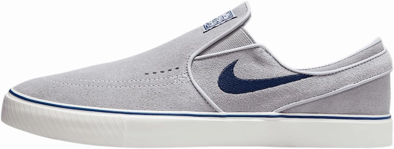 Nike SB Janoski  Slip Skate Shoes (FN5893-002, Wolf Grey/Wolf Grey/Summit White/Navy)