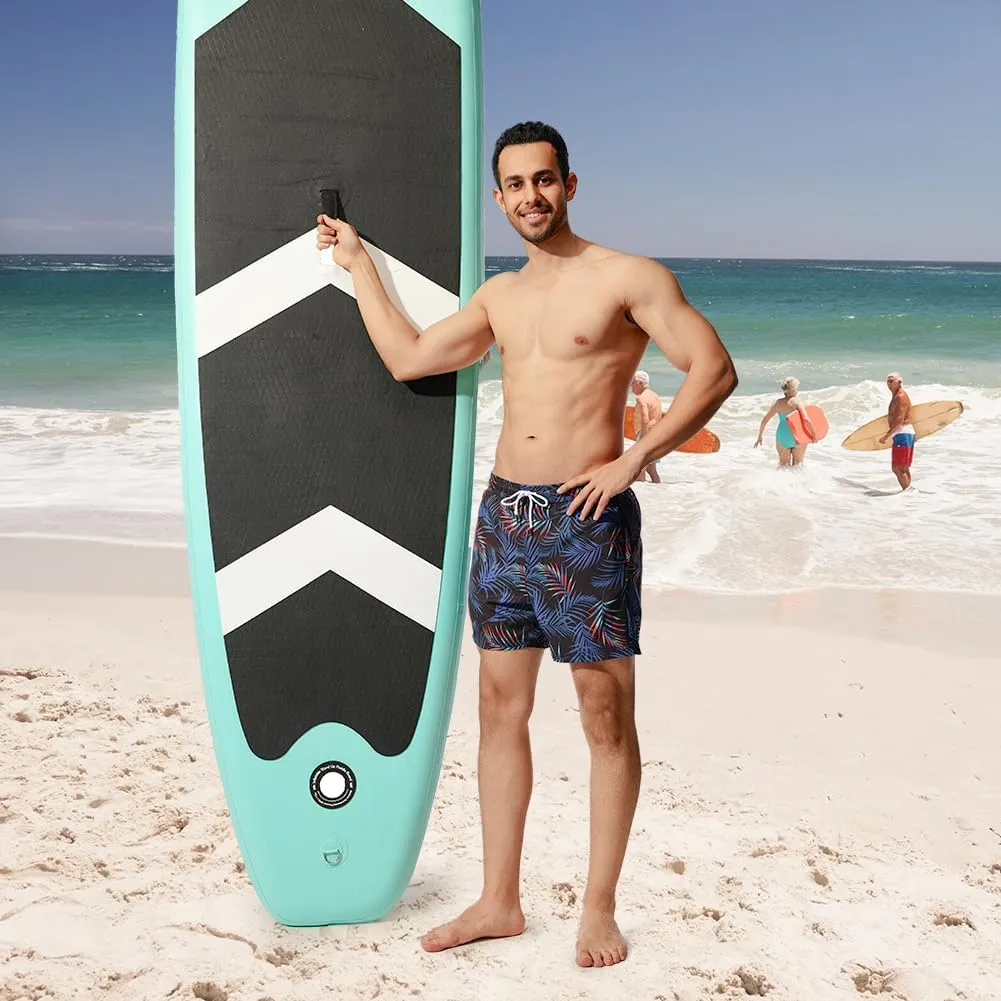 NIMENJOJA Mens 5" Swim Trunks with Compression Liner Stretch Board Shorts Quick Dry Zipper Pockets Beach Shorts