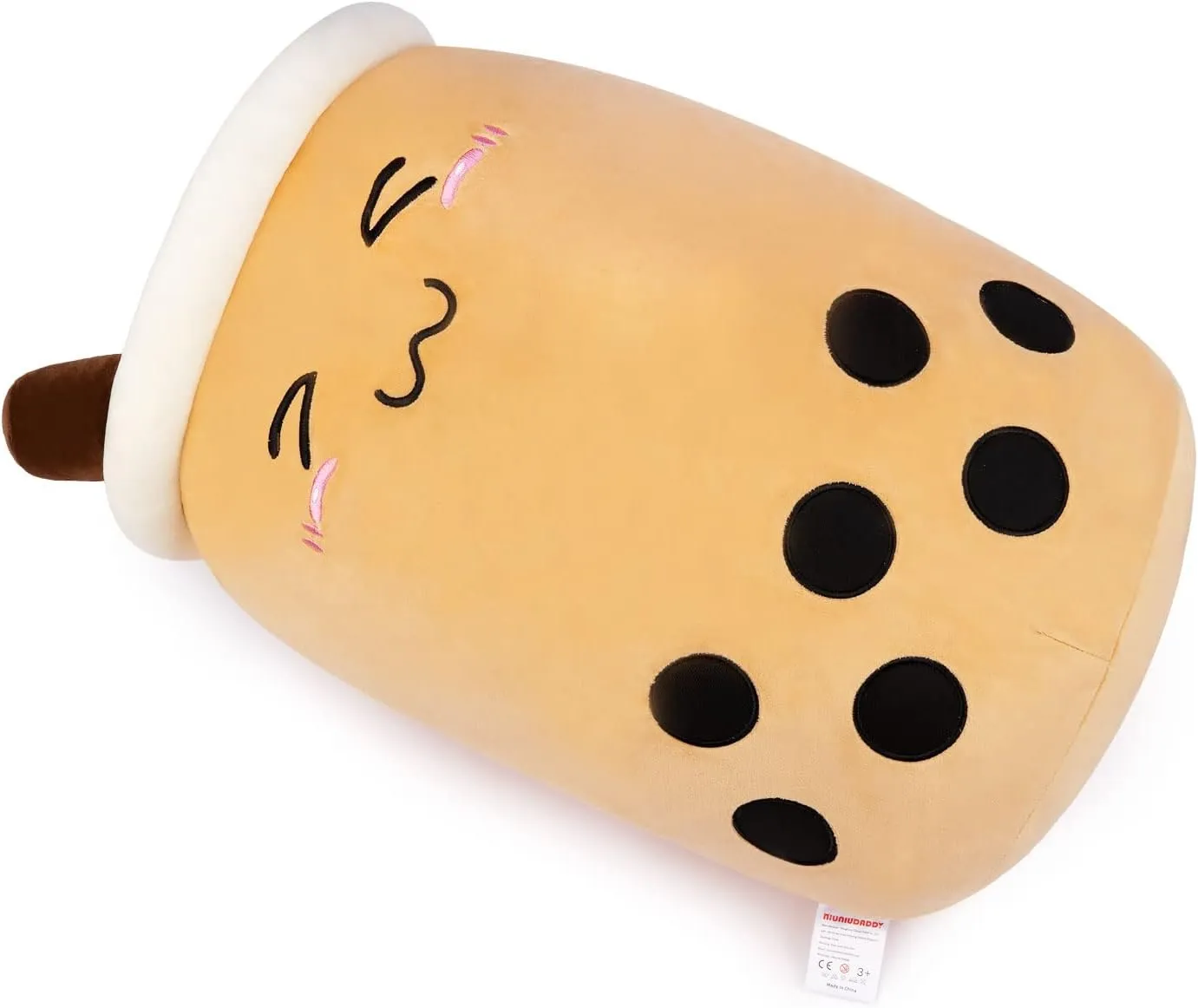 Niuniu Daddy Large Boba Tea Stuffed Animals, 24   inch Jumbo Boba Plush, Cute Bubble Tea Plushie, Brown