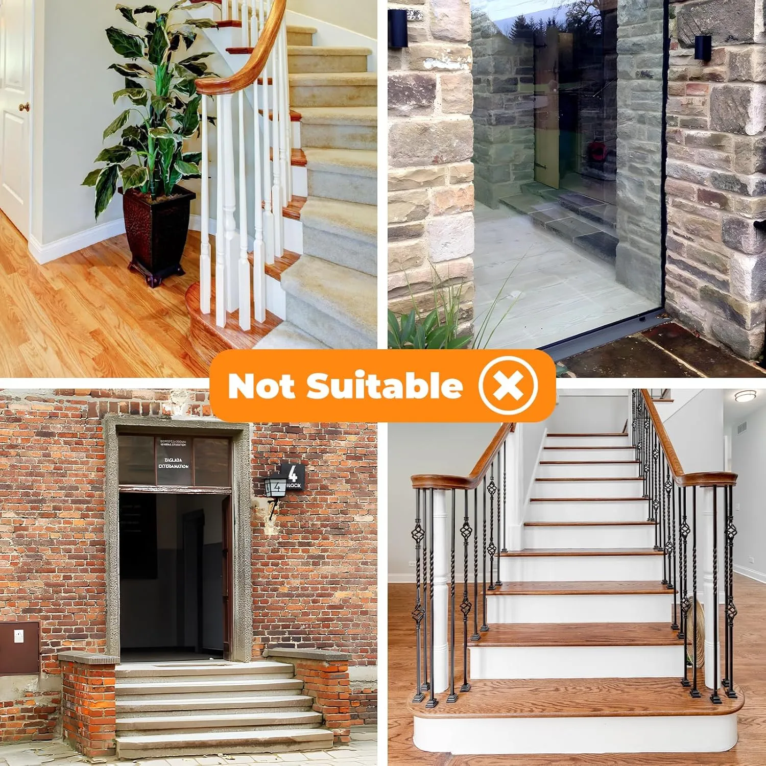 No Drill Retractable Baby Gates No Drilling Retractable Pet Gate for Stairs No Drilling Retractable Dog Gate Outdoor Retractable Gate for Baby 55" Wide Indoor Safety Gates Mesh Pet Gates