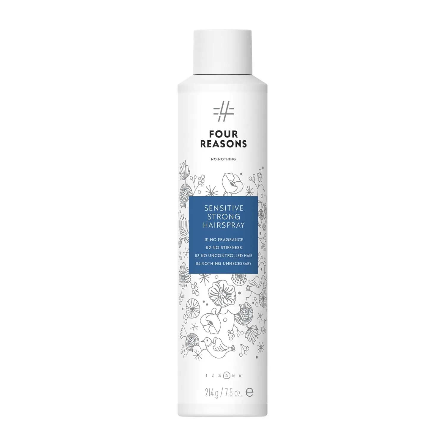 No nothing Sensitive Strong Hairspray – Fragrance-Free Finishing Spray - Unscented Strong Hold Hairspray with Flexible Hold for Styling w/Humidity Protection - Hypoallergenic – 7.5 oz