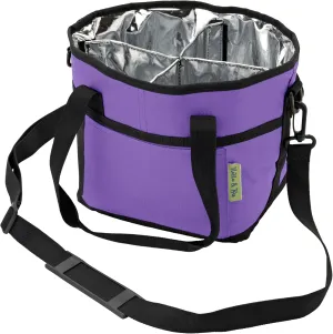 NoNa & Bee 4 Water Bottle Holder with Strap | Family Size 4 Compartment Drink Bag, Multiple Tumbler Carrier Caddy | Adjustable Fits Large & Small Drinks | Hands Free, Won't Tip Over in Car