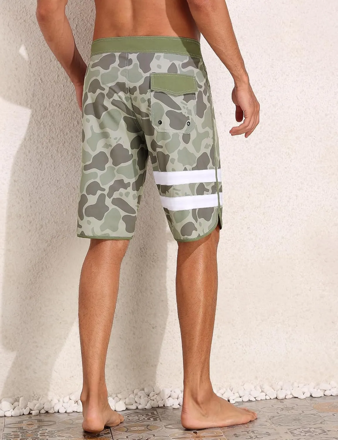 Nonwe Men's Swim Trunks Quick Dry Water Sports Beach Board Shorts with Liner