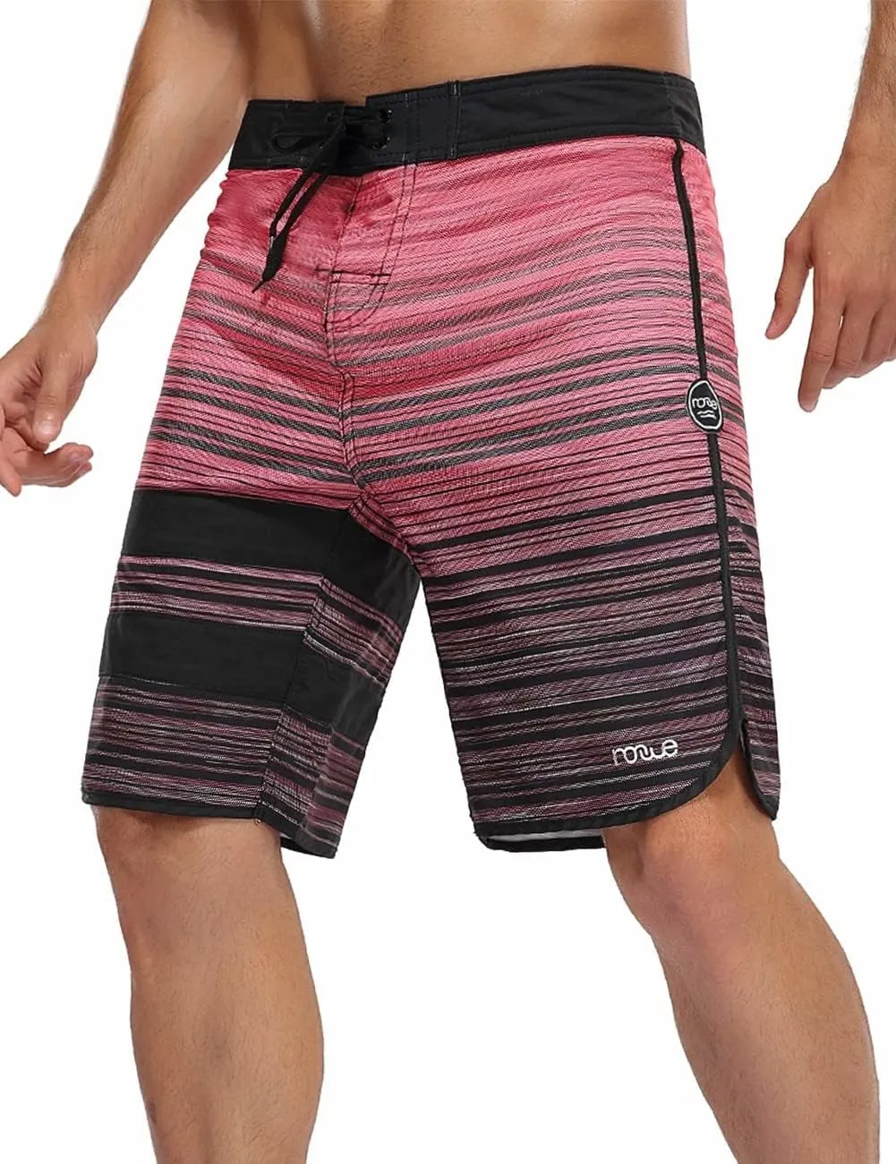 Nonwe Men's Swim Trunks Quick Dry Water Sports Beach Board Shorts with Liner
