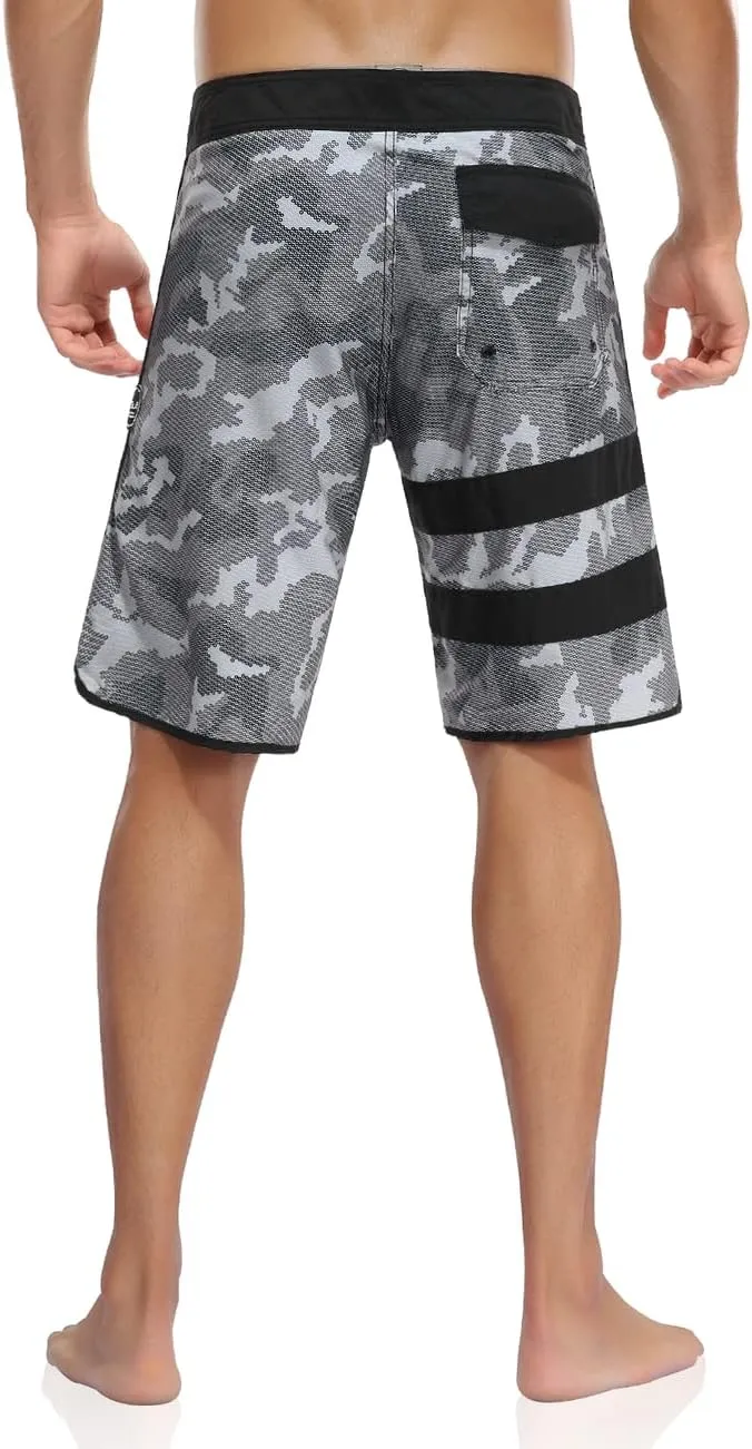 Nonwe Men's Swim Trunks Quick Dry Water Sports Beach Board Shorts with Liner