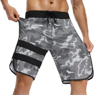 Nonwe Men's Swim Trunks Quick Dry Water Sports Beach Board Shorts with Liner