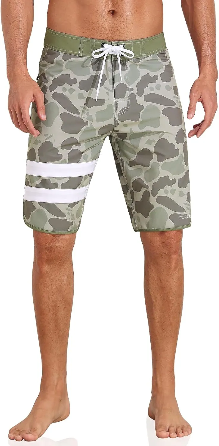 Nonwe Men's Swim Trunks Quick Dry Water Sports Beach Board Shorts with Liner