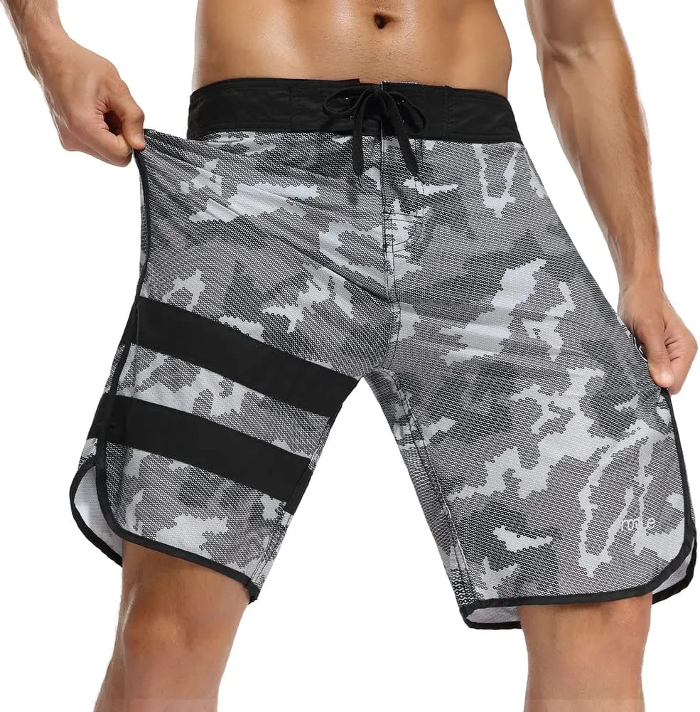 Nonwe Men's Swim Trunks Quick Dry Water Sports Beach Board Shorts with Liner