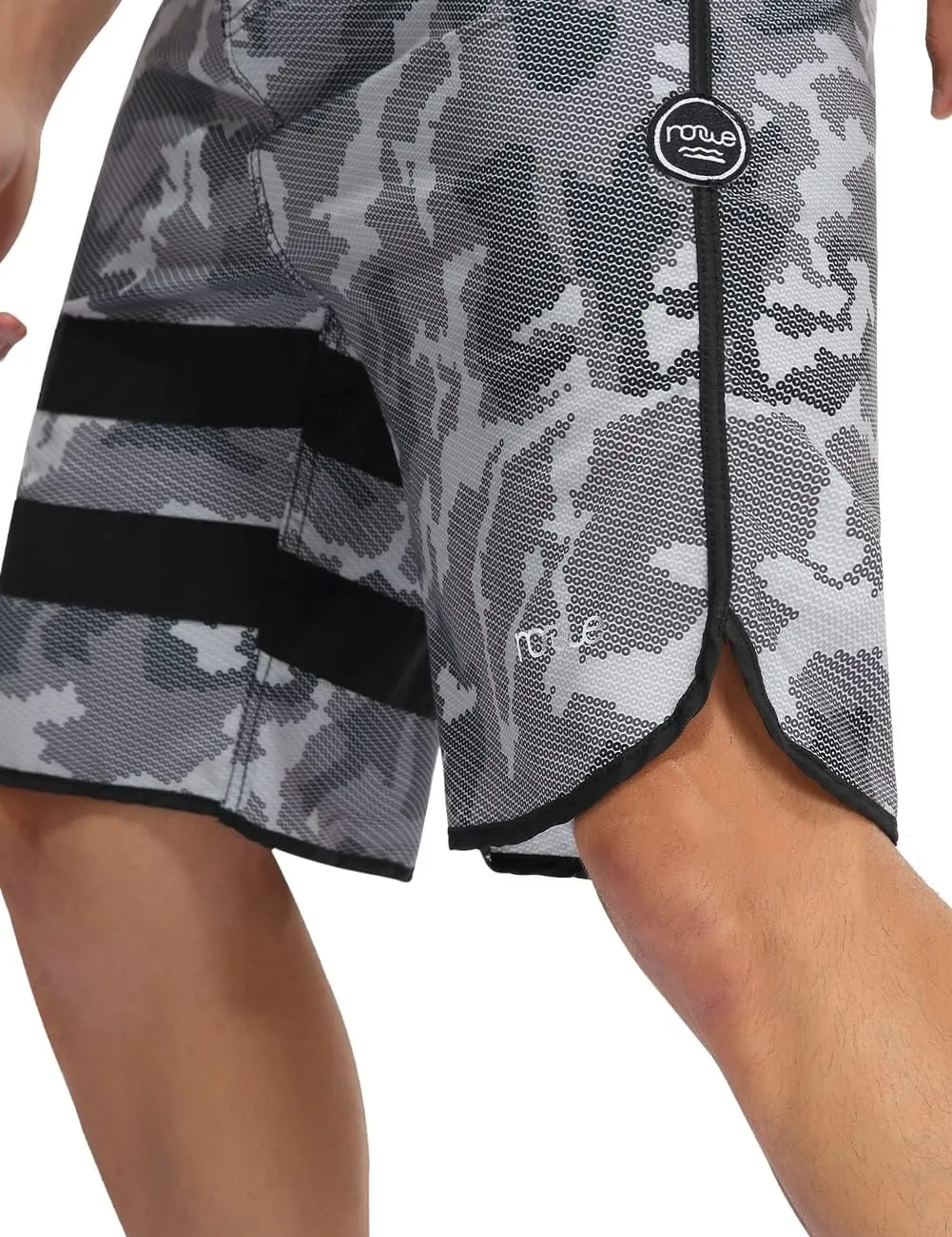 Nonwe Men's Swim Trunks Quick Dry Water Sports Beach Board Shorts with Liner