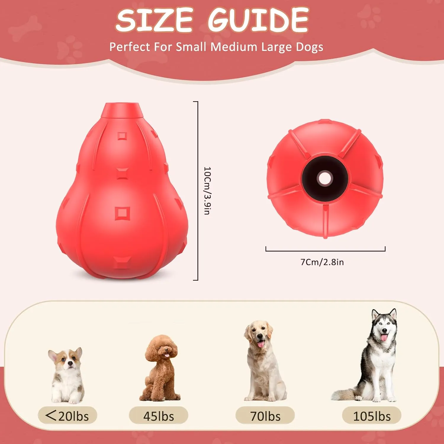 NOUGAT Dog Toy for Aggressive Chewers - Dog Chew Treat Toys Natural Rubber - Interactive Dog Toy for Small Medium Large Milk Flavor