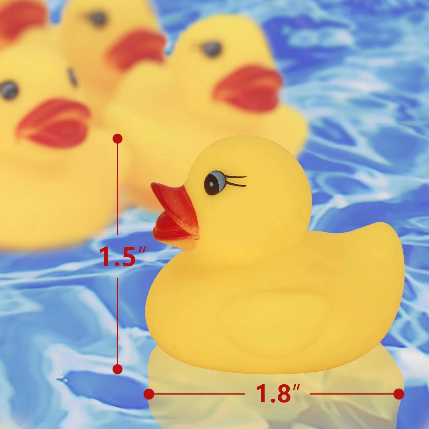 Novelty Place 24Pcs Rubber Duck Float Ducky Baby Bath Shower Toy, Yellow Mini Bath Duckies for Toddlers and Kids Birthday Gift Party Favor Bathtub Decoration