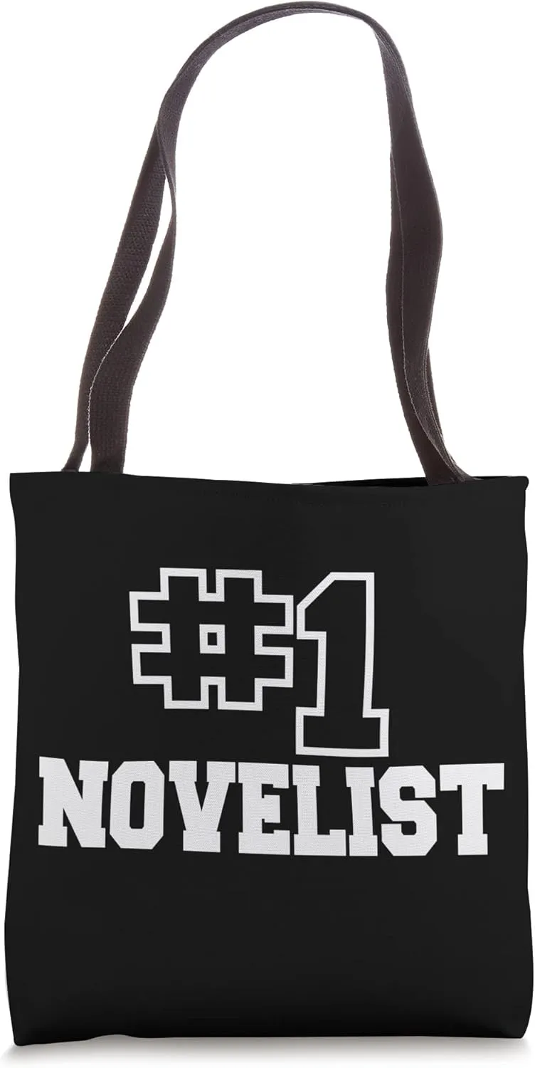 Number One Novelist #1 Writer Literary Artist Creative Tote Bag