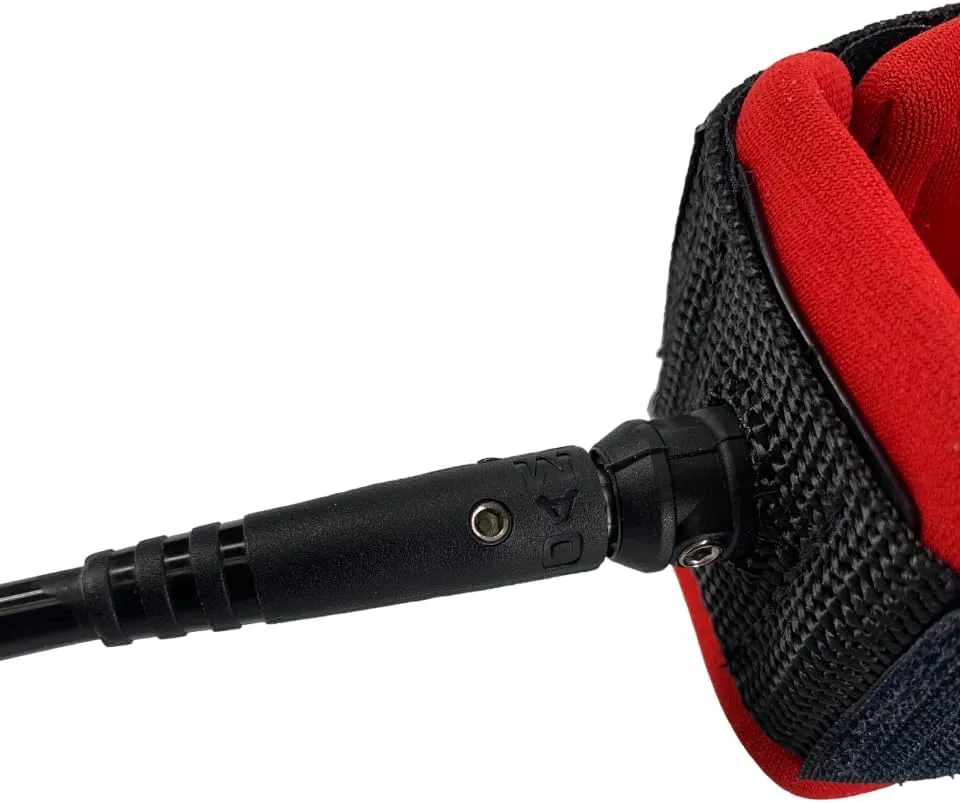 OAM Premium Comp Surfboard Leash - 5', 5.5, 6, 7, 8, 9 - Made in The USA - Ultra Lite Competition Surfboard Leash w/Key Pocket, Colors: Black, Blue, Clear - Pro Rider Designed