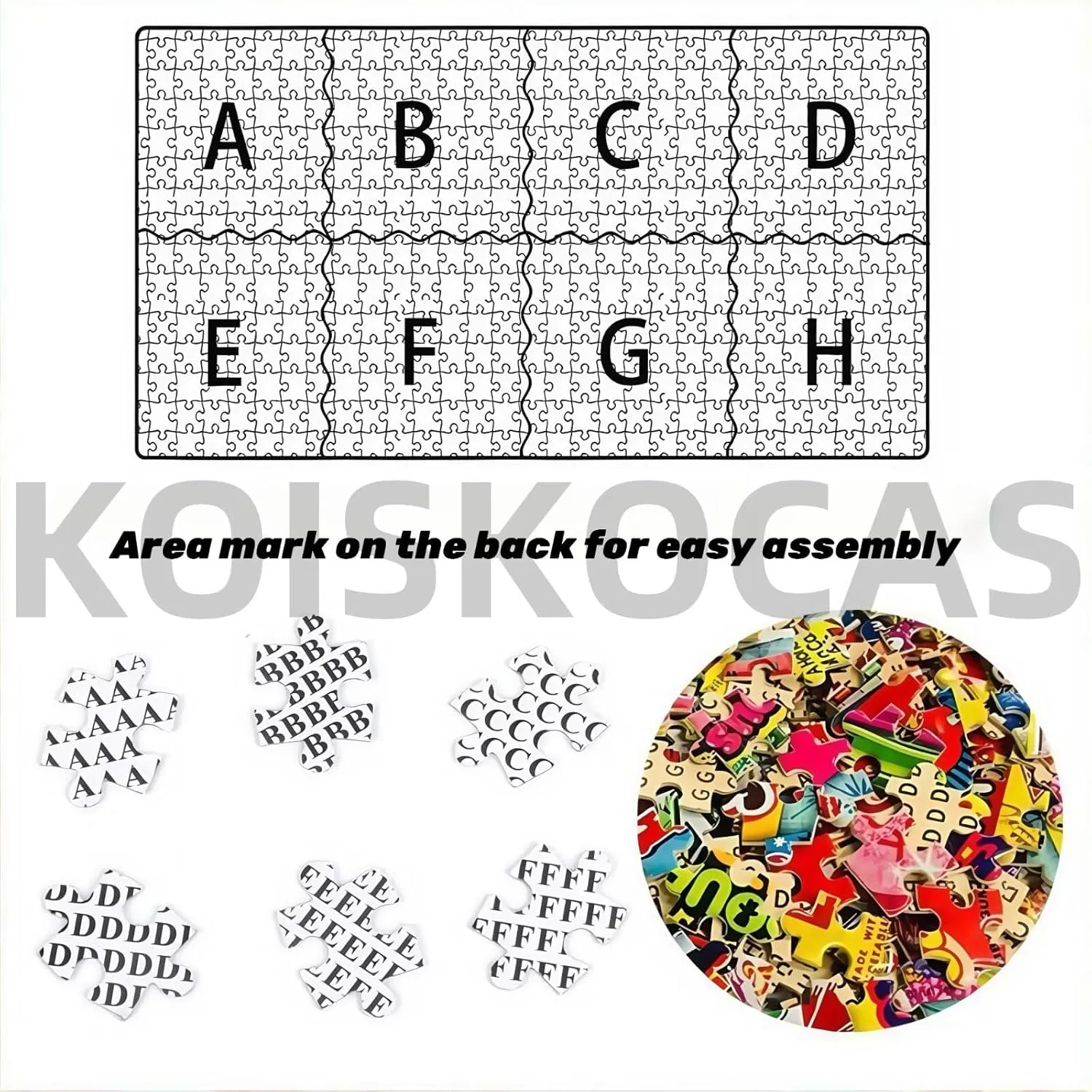 Oil Painting Style A Shark Swimming Through an Endless School of Fish The Product uses Wooden puzzles-1000PCS for Adults and Children to Brainstorm, Game Nights, Home Decor, and Gifts