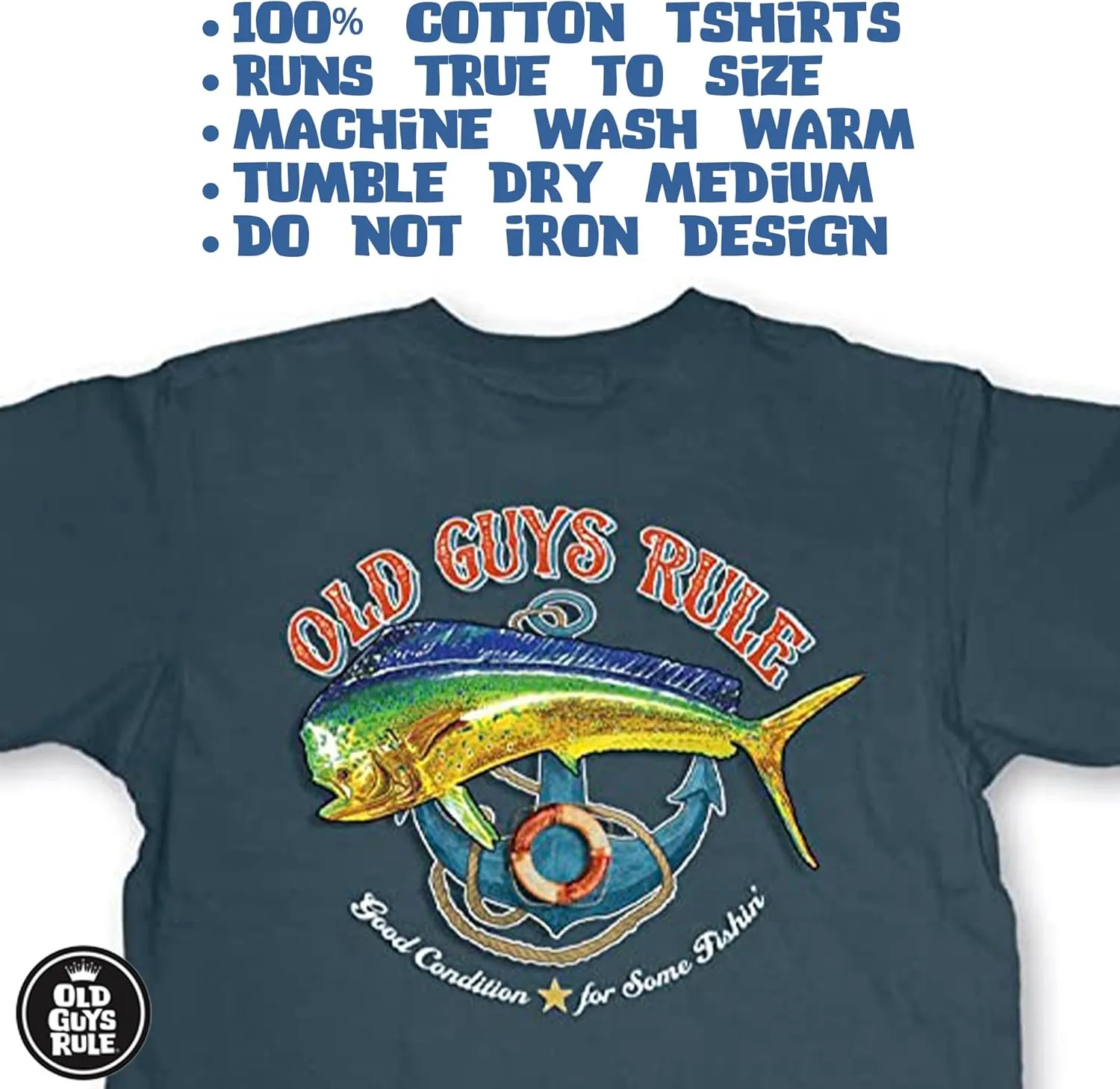 OLD GUYS RULE Men's Graphic T-Shirt, Good Condition