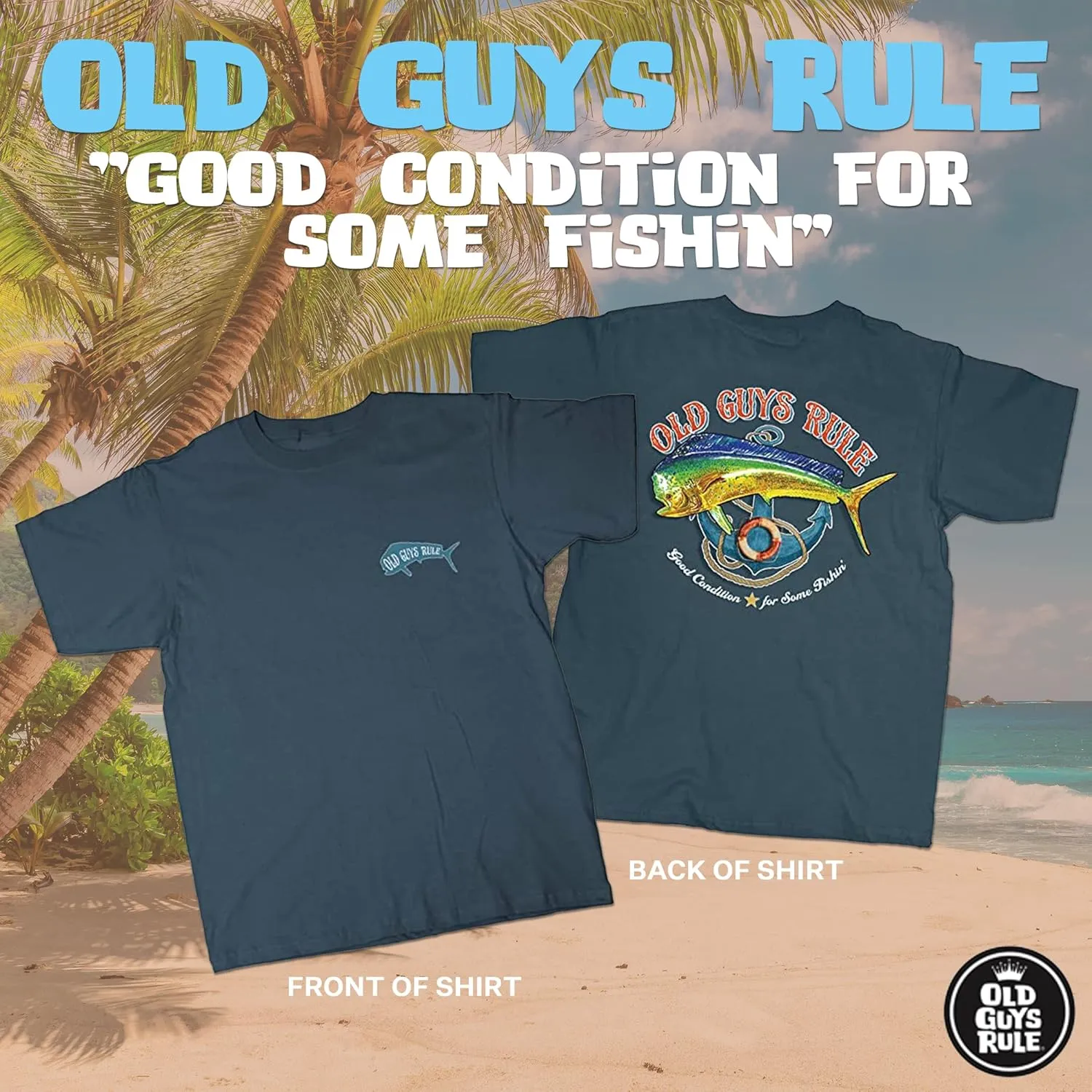 OLD GUYS RULE Men's Graphic T-Shirt, Good Condition