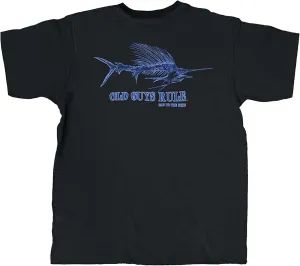 OLD GUYS RULE Men's Pocket T-Shirt, Bad Sailfish - Father's Day, Birthday Gift - Funny Novelty Tee for Vacation, Fishing