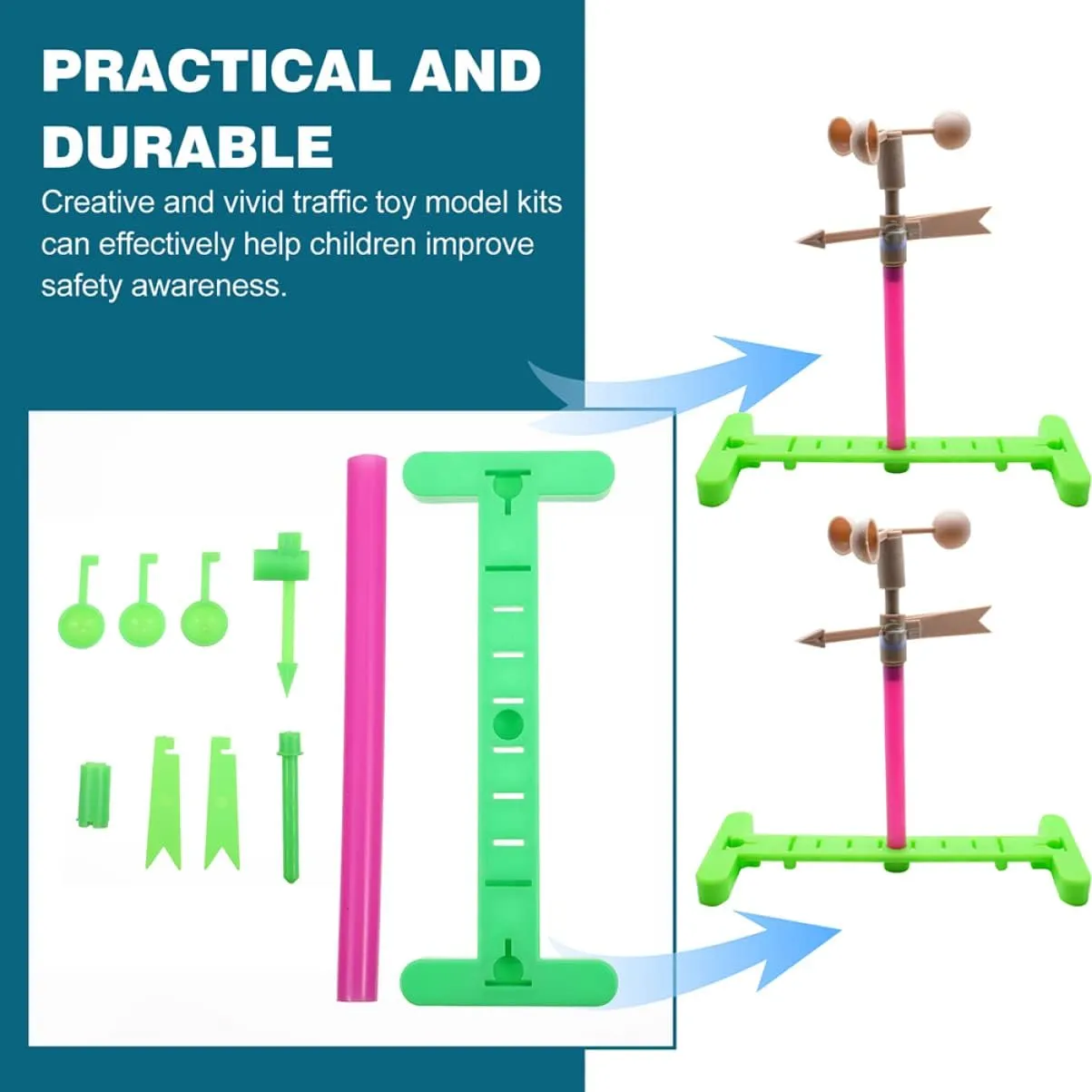 Operitacx 6sets Anemometer Educational Toy Wind Measurement Science Experiment Kit for Boys and Girls Hands Learning Classroom Model Practical Skills Development
